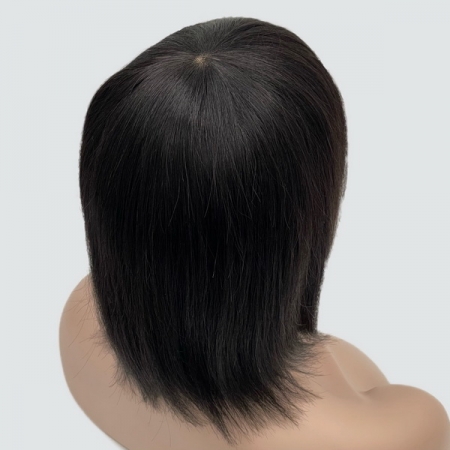 Парик каре из натуральных волос природного черного цвета