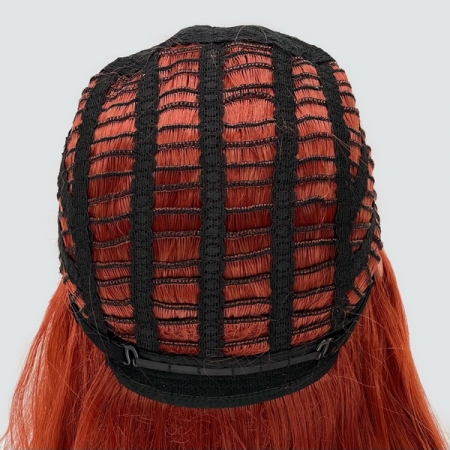 Длинный парик из термоволос 721: цвет Y4-350 красный оттенок с темной прикорневой